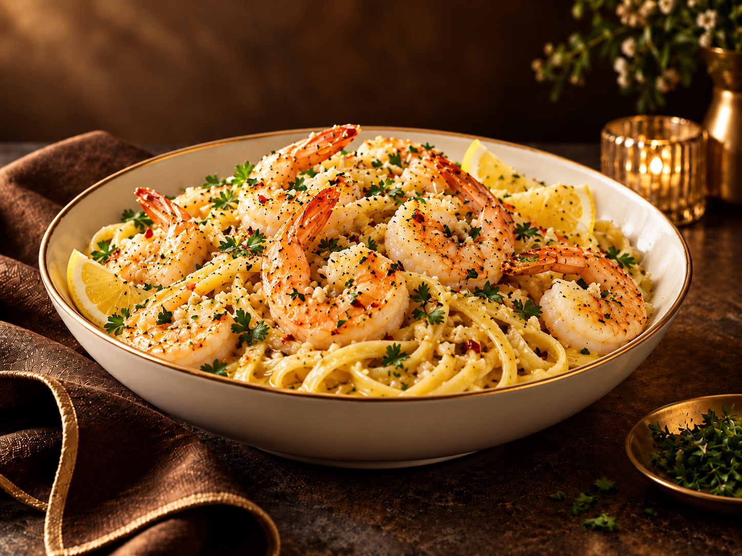 Shrimp Scampi — sample presentation