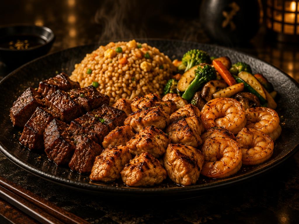 Complete Individual Hibachi Meals — sample presentation