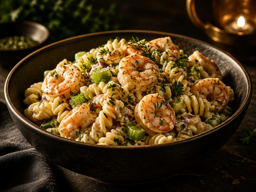 Shrimp Pasta Salad — sample presentation